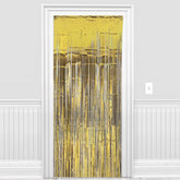 Gold Metallic Fringe Curtain